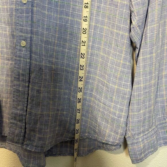 Brooks Brothers 346 Linen Plaid Button Down Shirt Size Large - Picture 3 of 7